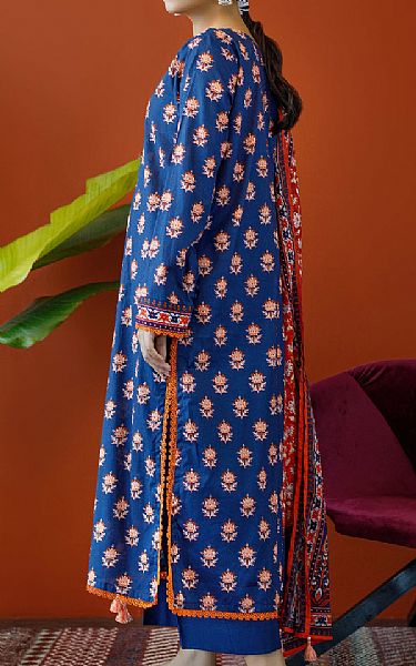 Orient Royal Blue Cambric Suit | Pakistani Winter Dresses- Image 2