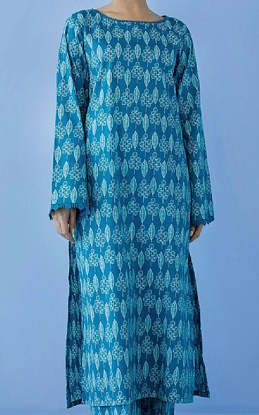Orient Turquoise Cambric Suit (2 Pcs) | Pakistani Lawn Suits- Image 1