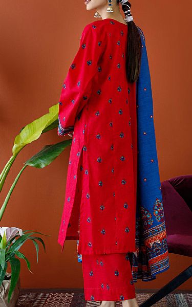 Orient Red Khaddar Suit | Pakistani Winter Dresses- Image 2