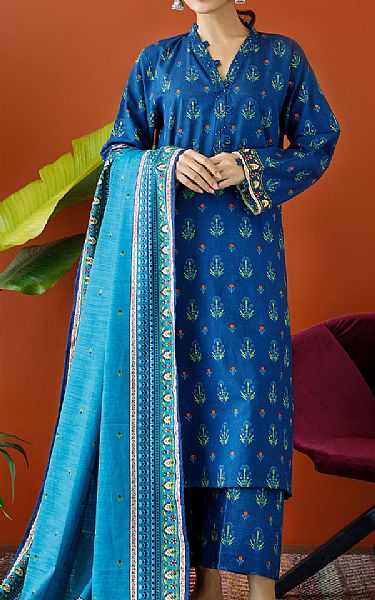 Orient Cobalt Khaddar Suit | Pakistani Winter Dresses- Image 1