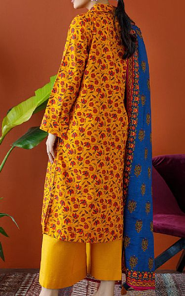Orient Golden Yellow Khaddar Suit | Pakistani Winter Dresses- Image 2