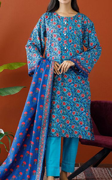 Orient Turquoise Khaddar Suit | Pakistani Winter Dresses- Image 1