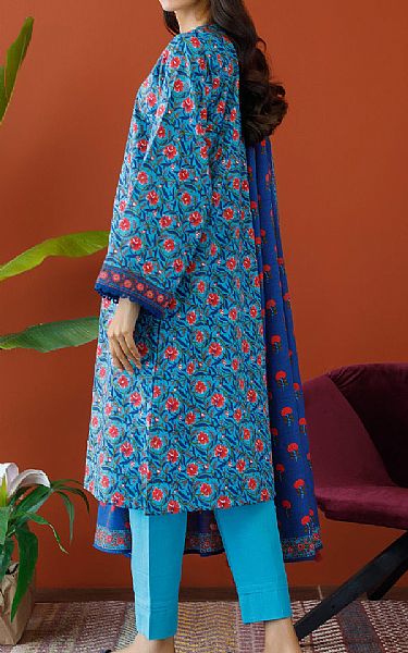 Orient Turquoise Khaddar Suit | Pakistani Winter Dresses- Image 2