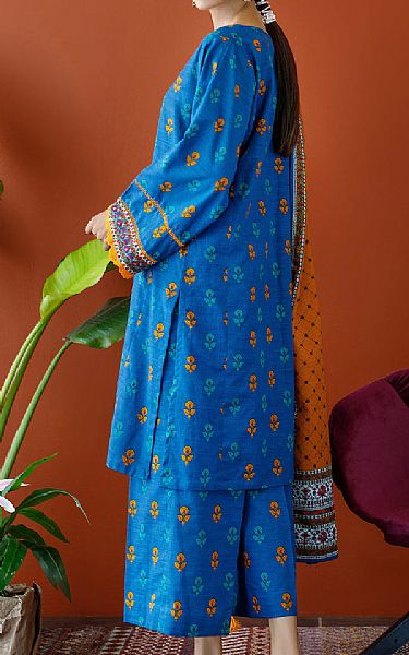 Orient Blue Khaddar Suit | Pakistani Winter Dresses- Image 2