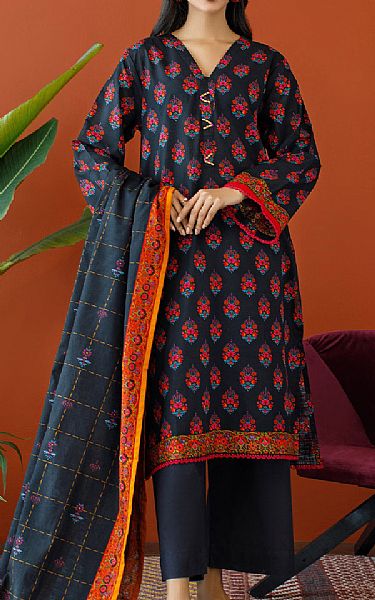 Orient Black Khaddar Suit | Pakistani Winter Dresses- Image 1
