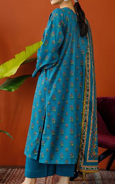 Orient Teal Cottel Suit | Pakistani Winter Dresses- Image 2