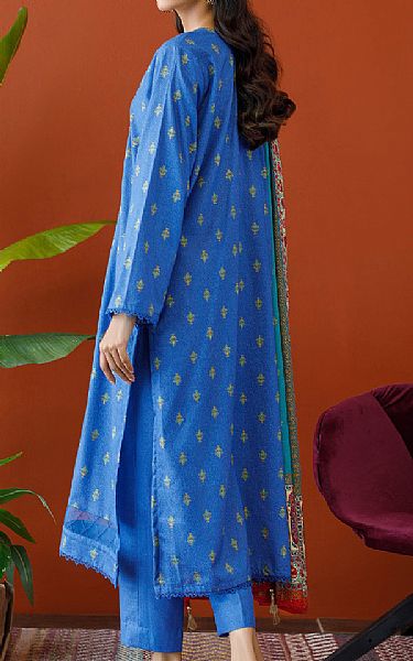 Orient Blue Karandi Suit | Pakistani Winter Dresses- Image 2