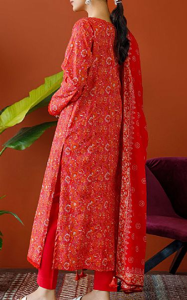 Orient Carmine Cambric Suit | Pakistani Winter Dresses- Image 2