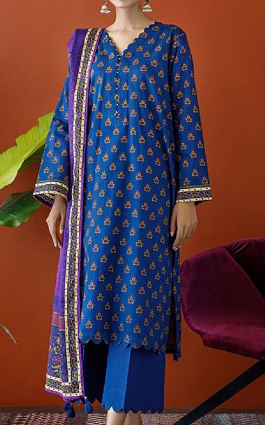 Orient Navy Khaddar Suit | Pakistani Winter Dresses- Image 1