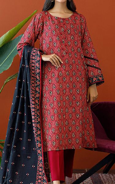 Orient Maroon Khaddar Suit | Pakistani Winter Dresses- Image 1