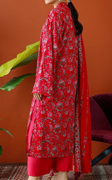Orient Red Cambric Suit | Pakistani Winter Dresses- Image 2