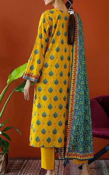 Orient Yellow Cambric Suit | Pakistani Winter Dresses- Image 2