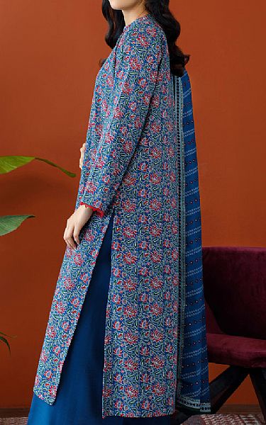 Orient Blue Khaddar Suit | Pakistani Winter Dresses- Image 2