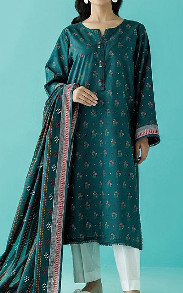 Orient Teal Lawn Suit (2 pcs) | Pakistani Lawn Suits- Image 1