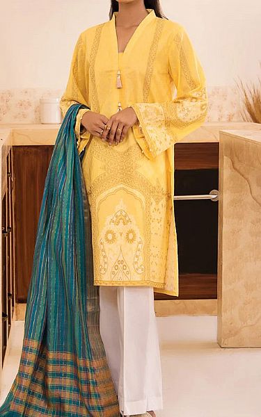 Orient Yellow Jacquard Suit (2 Pcs) | Pakistani Dresses in USA- Image 1