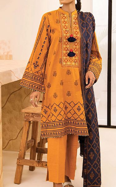 Orient Mustard khaddar Suit | Pakistani Dresses in USA- Image 1