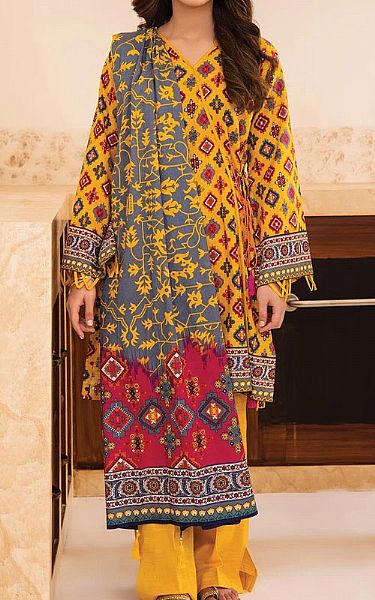 Orient Mustard Khaddar Suit | Pakistani Dresses in USA- Image 1