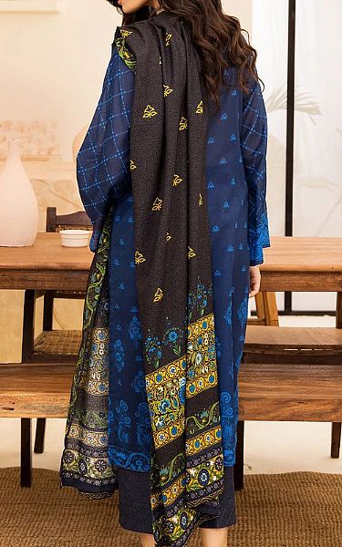 Orient Dark Blue Karandi Suit | Pakistani Dresses in USA- Image 2