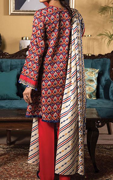 Orient Red Cottel Suit | Pakistani Winter Dresses- Image 2