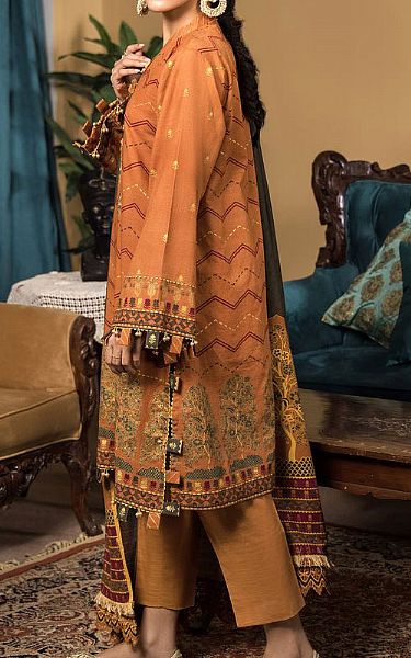 Orient Rust Khaddar Suit | Pakistani Dresses in USA- Image 2
