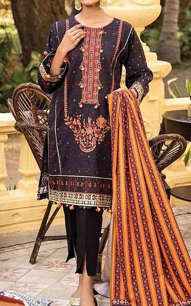 Orient Black Khaddar Suit | Pakistani Dresses in USA- Image 1