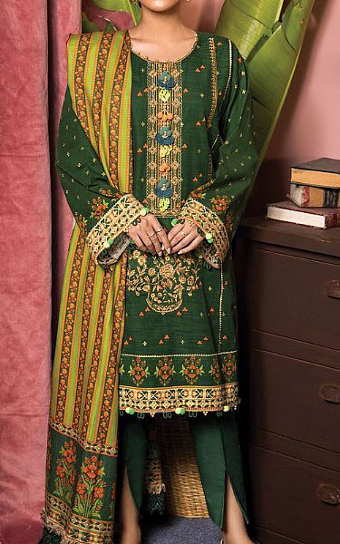 Orient Dark Green Khaddar Suit | Pakistani Dresses in USA- Image 1
