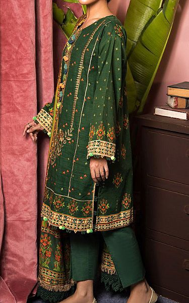 Orient Dark Green Khaddar Suit | Pakistani Dresses in USA- Image 2