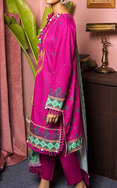Orient Shocking Pink Khaddar Suit | Pakistani Winter Dresses- Image 2