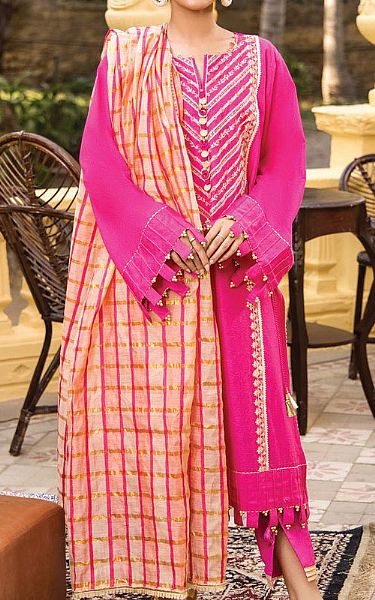 Orient Shocking Pink Karandi Suit | Pakistani Dresses in USA- Image 1