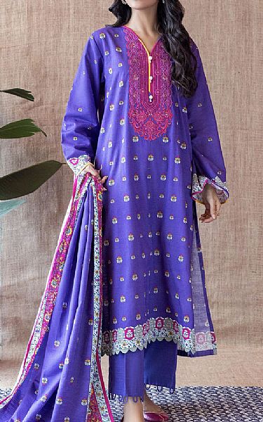 Orient Iris Purple Khaddar Suit | Pakistani Winter Dresses- Image 1