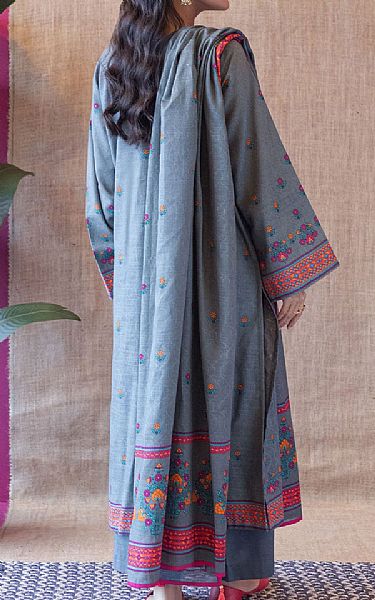 Orient Slate Grey Khaddar Suit | Pakistani Dresses in USA- Image 2