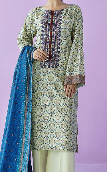 Orient Cream Lawn Suit | Pakistani Lawn Suits- Image 1
