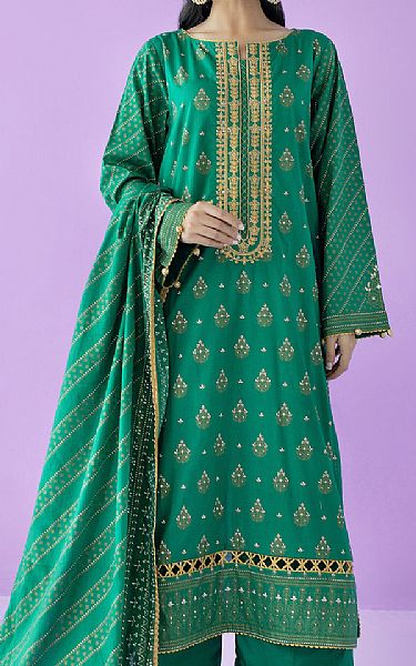 Orient Emerald Green Lawn Suit | Pakistani Lawn Suits- Image 1