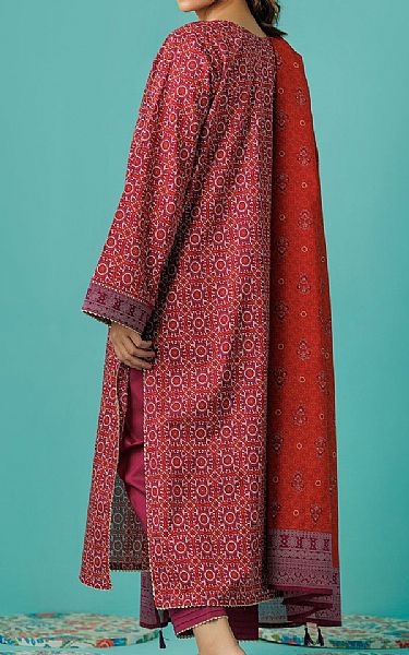 Orient Dark Pastel Red/Purple Lawn Suit | Pakistani Lawn Suits- Image 2