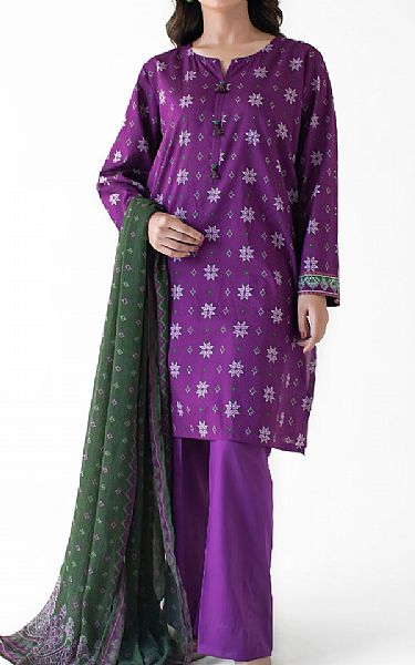 Orient Purple Lawn Suit | Pakistani Lawn Dress in USA- Image 1
