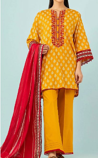 Orient Mustard Lawn Suit | Pakistani Lawn Dress in USA- Image 1