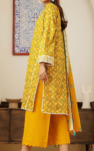 Orient Yellow Khaddar Suit | Pakistani Winter Dresses in USA- Image 2