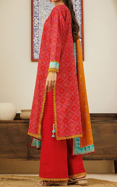 Orient Ruby Red Khaddar Suit | Pakistani Winter Dresses in USA- Image 2