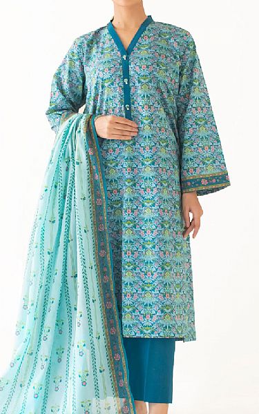Orient Teal Lawn Suit | Pakistani Lawn Dress in USA- Image 1