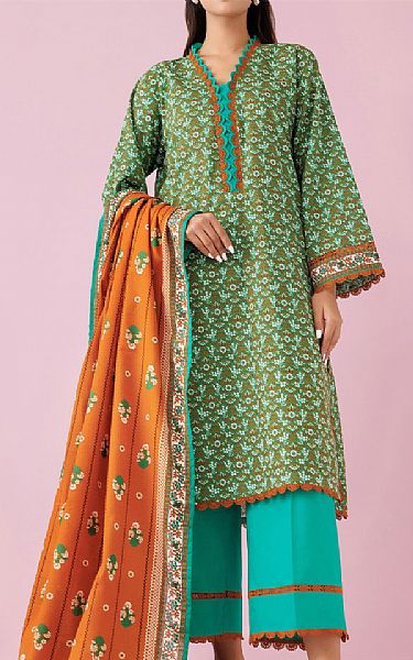 Orient Emerald Green Khaddar Suit | Pakistani Winter Dresses in USA- Image 1
