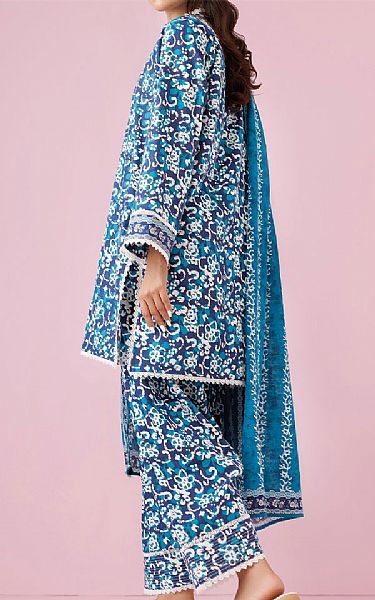 Orient Blue/Turquoise Khaddar Suit | Pakistani Winter Dresses in USA- Image 2