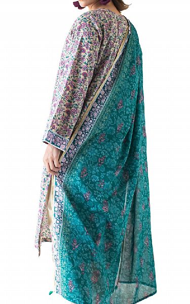 Orient Ivory/Plum Lawn Suit | Pakistani Lawn Dress in USA- Image 2