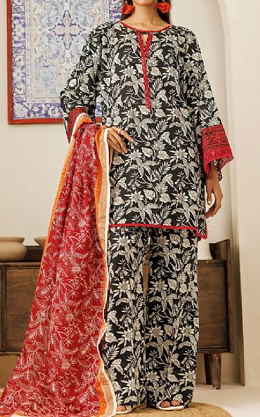 Orient Black/White Khaddar Suit | Pakistani Winter Dresses in USA- Image 1