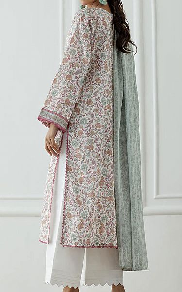 Orient White/Turquoise Lawn Suit | Pakistani Lawn Dress in USA- Image 2