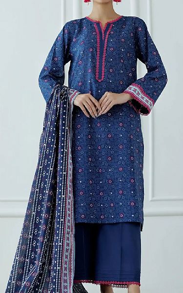 Orient Navy Blue Lawn Suit | Pakistani Lawn Dress in USA- Image 1