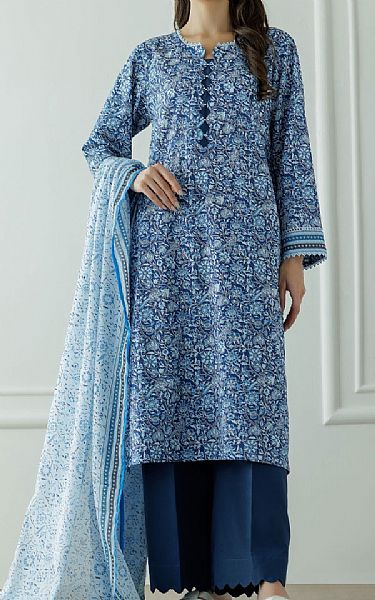 Orient Navy Blue Lawn Suit | Pakistani Lawn Dress in USA- Image 1