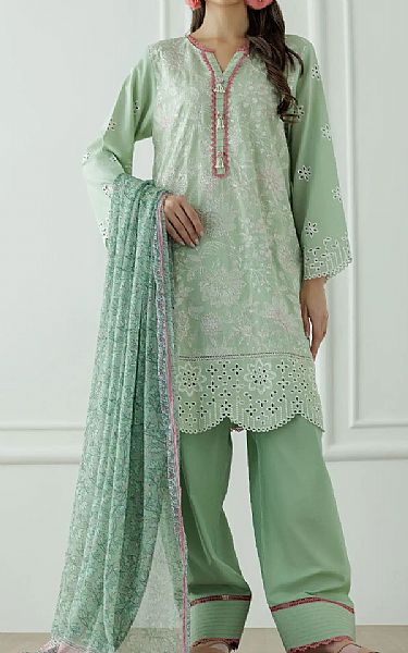 Orient Light Green Lawn Suit | Pakistani Lawn Dress in USA- Image 1