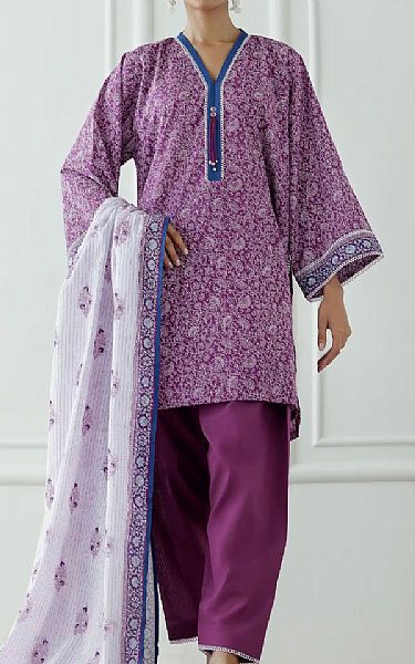 Orient Purple Lawn Suit | Pakistani Lawn Dress in USA- Image 1