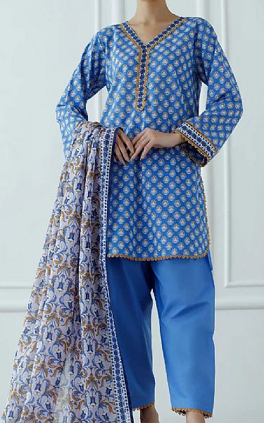 Orient Blue Lawn Suit | Pakistani Lawn Dress in USA- Image 1