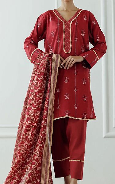 Orient Maroon Lawn Suit | Pakistani Lawn Dress in USA- Image 1